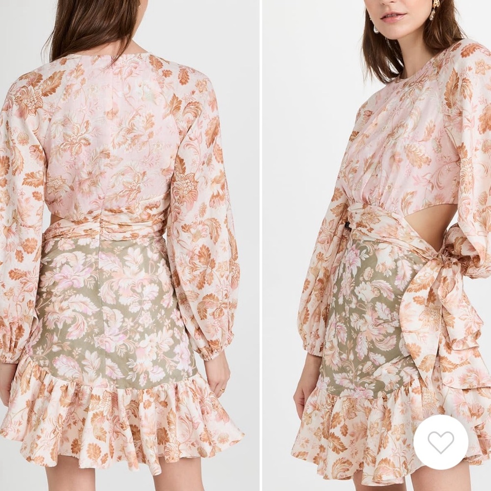 Zimmermann Lyre Wrap Billow Mini Dress sz 0 AU - Picture 3 of 3